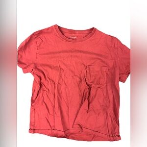 Everlane Essential Cotton Box Cut Tee - Red